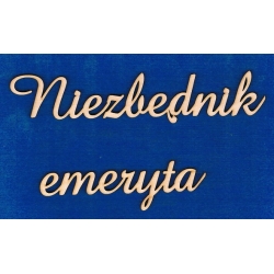 Niezbędnik emeryta    -   napis wys: 3cm , cz;amaze